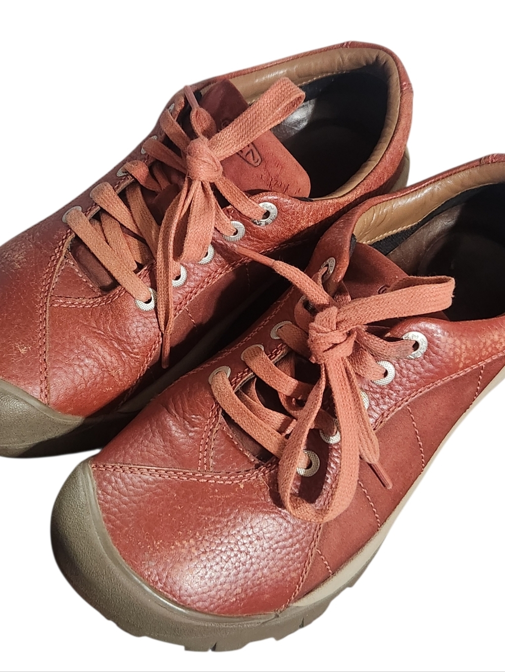 Keen Presidio Shoes Womens Size 8.5 Leather Lace Up Tandoori Red - Picture 4 of 11